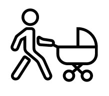 Cochecito de beb&eacute; pasando sobre base Dlimit